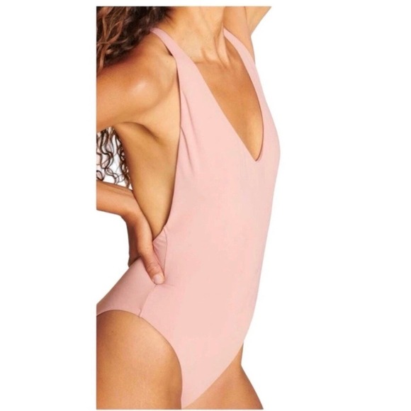 Andie x Claire The Straddie OnePiece Swimsuit XL Lily Pink Cross Back Beach Swim